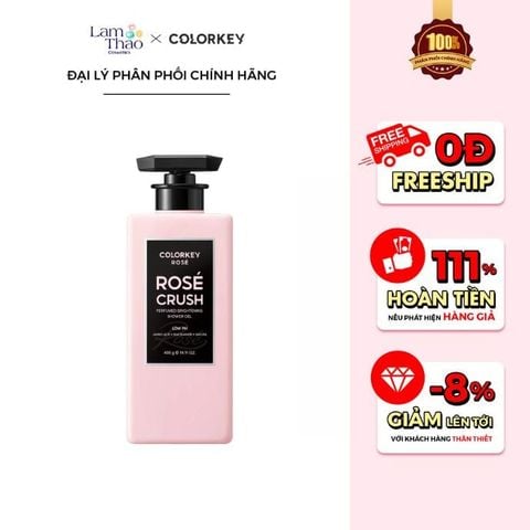 Gel Tắm Colorkey Rose Rose Crush Perfumed Brightening Shower Gel