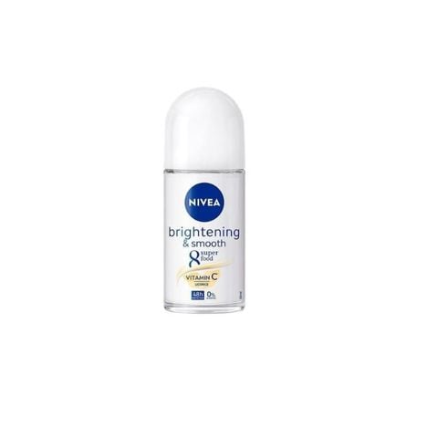 Lăn Khử Mùi Dưỡng Sáng Nivea Brightening & Smooth 8 Super Food Vitamin C