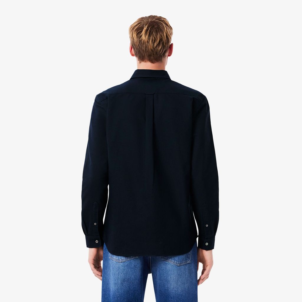 Áo Sơ Mi Lacoste Nam Dáng Suông Tay Dài Chất Liệu Oxford