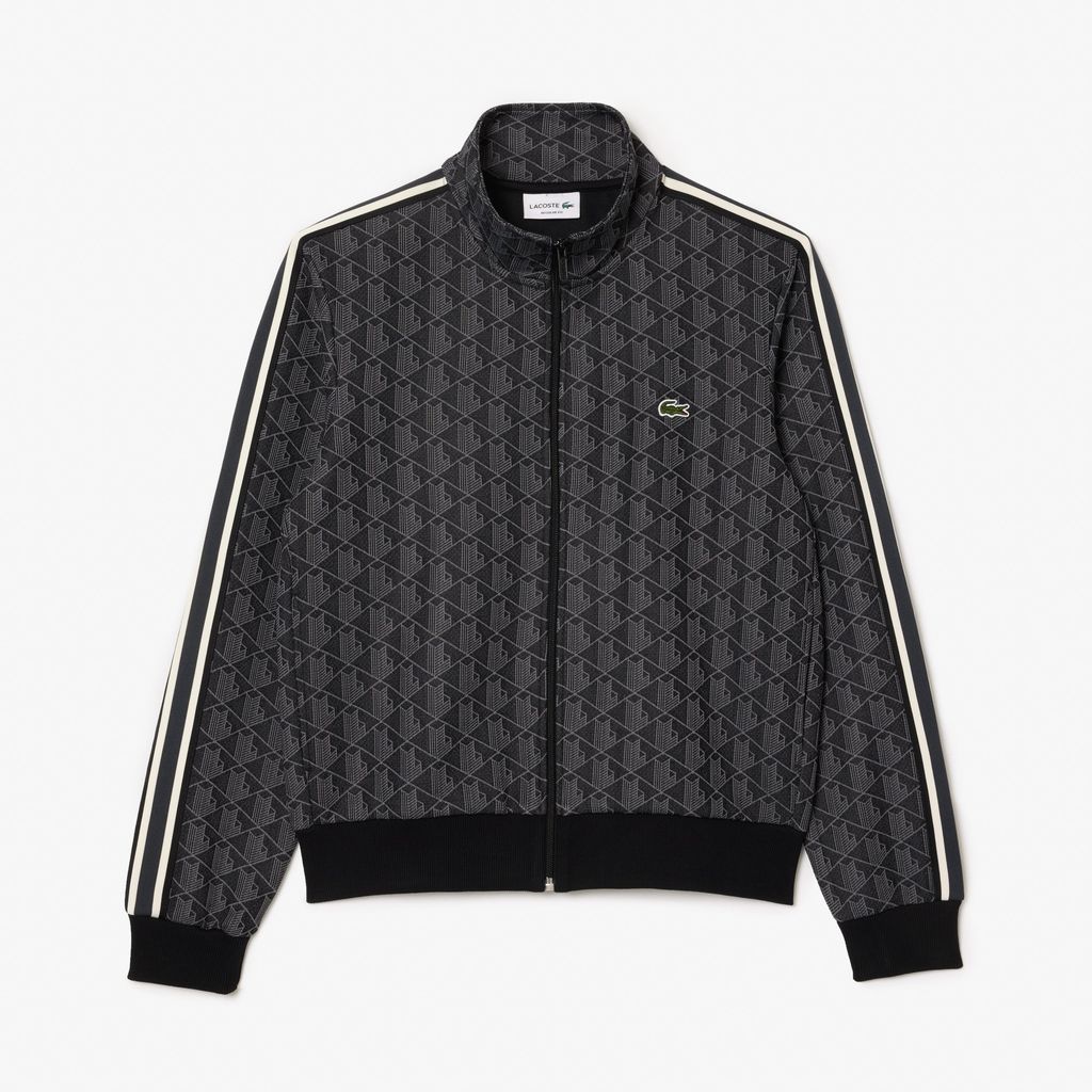 Áo Nỉ Lacoste Nam Paris Có Khóa Kéo Chất Liệu Jacquard