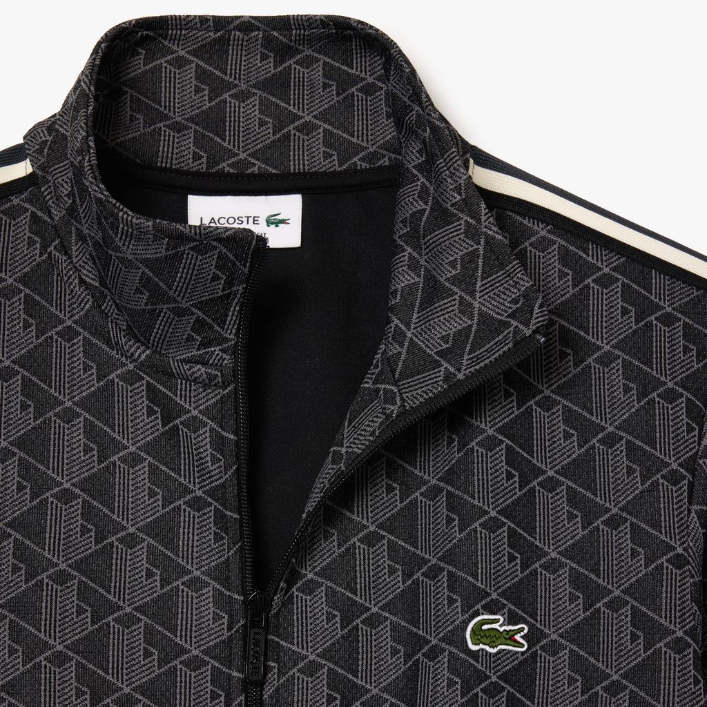Áo Nỉ Lacoste Nam Paris Có Khóa Kéo Chất Liệu Jacquard