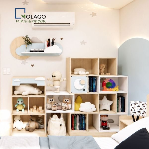 Bộ Kệ Đồ Chơi Trẻ Em Và Kệ Treo Tường (MÃ SP) BST SKY | Molago Bộ Kệ Đồ Chơi Trẻ Em Và Kệ Treo Tường (MÃ SP) BST SKY | Molago