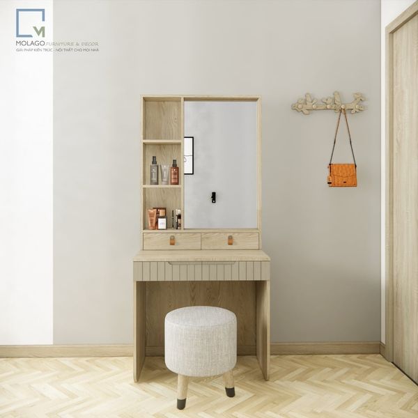 Bộ bàn trang điểm gỗ, bàn phấn 3 món CB019 Silvan | Molago Bộ bàn trang điểm gỗ, bàn phấn 3 món CB019 Silvan | Molago