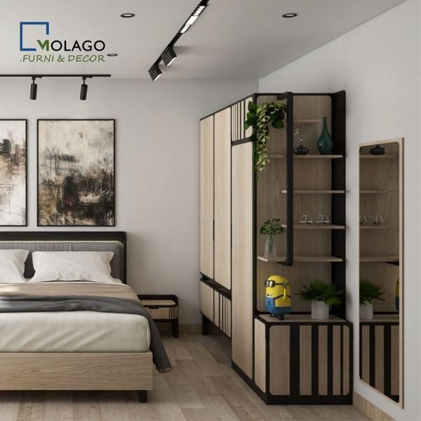 Tủ Quần Áo Đa Năng Kết Hợp Kệ Trang Trí BST TUBE NEW | Molago Tủ Quần Áo Đa Năng Kết Hợp Kệ Trang Trí BST TUBE NEW | Molago