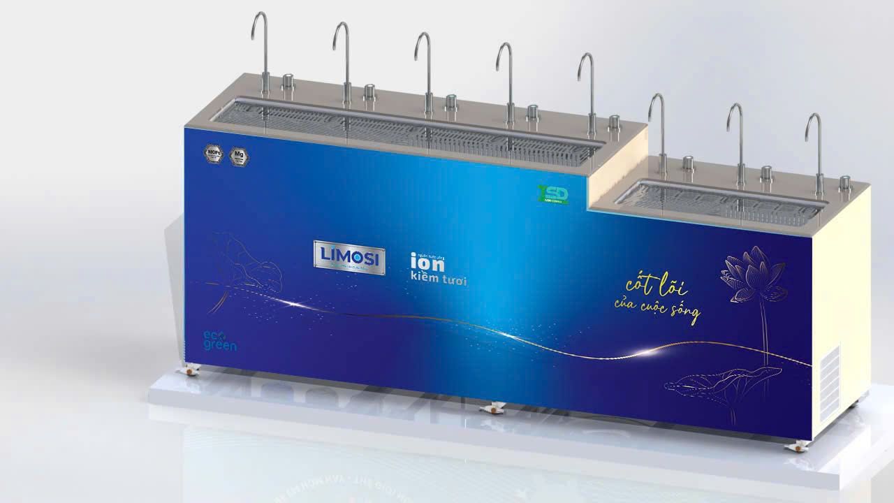 Máy ion kiềm tươi magie Limosi 120L/H 8 vòi Nóng Lạnh Nguội Nguội 8NL