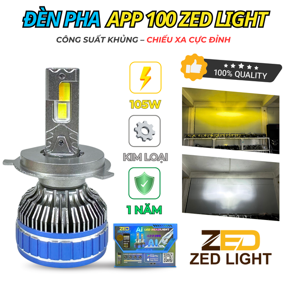 Đèn Pha LED ZED LIGHT APP 100 AI - Điều Khiển Thông Minh Qua Điện Thoạ ...