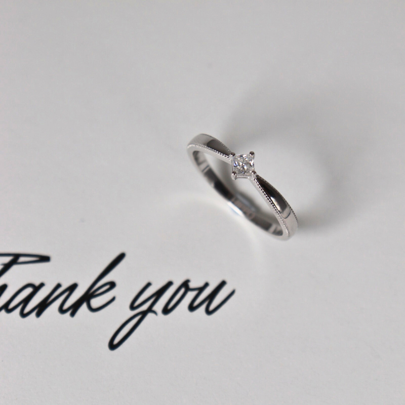 Engagement Rings Nhẫn cầu hôn đơn giản đá dưới 4.5ly ER-WG-10