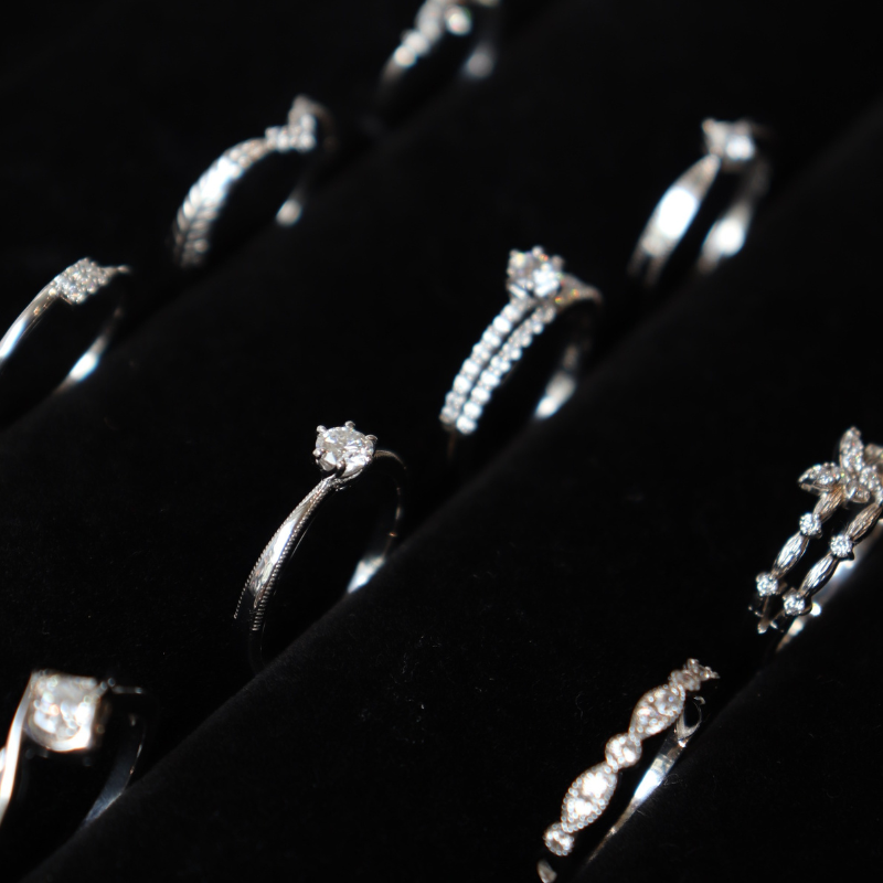 Engagement Rings Nhẫn cầu hôn đơn giản đá dưới 4.5ly ER-WG-10
