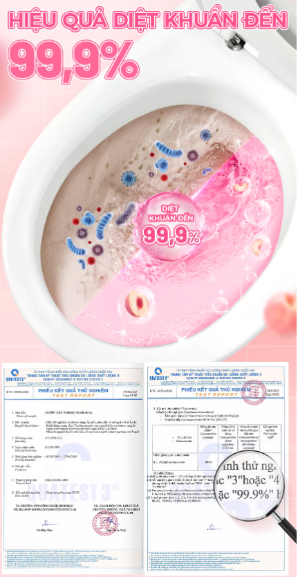 Nước tẩy toilet Floracia khử mùi hiệu quả - làm sạch sáng bóng, an toàn cho da tay 500g