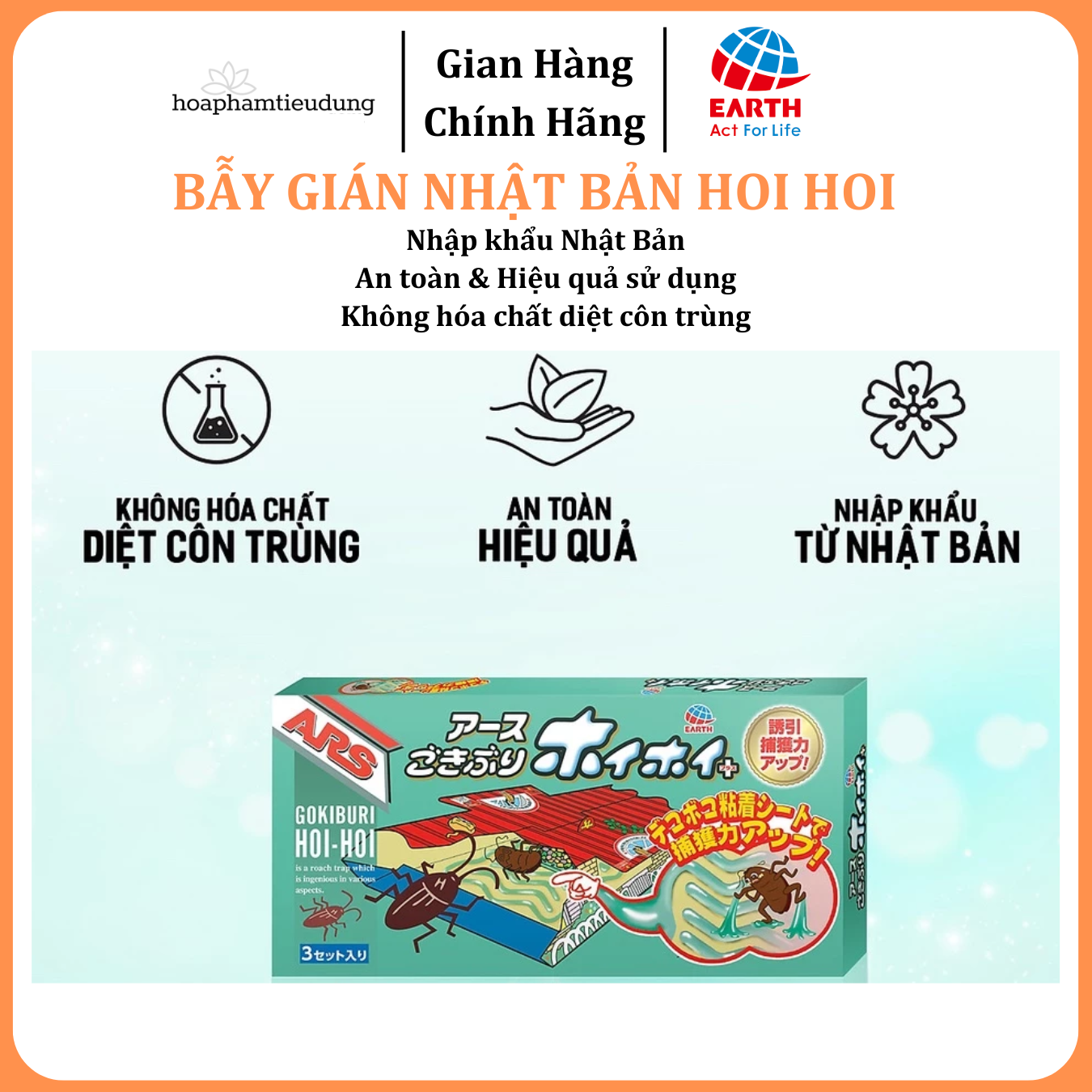 Bẫy gián Nhật bản Hoi Hoi - diệt gián an toàn, hiệu quả từ Nhật Bản