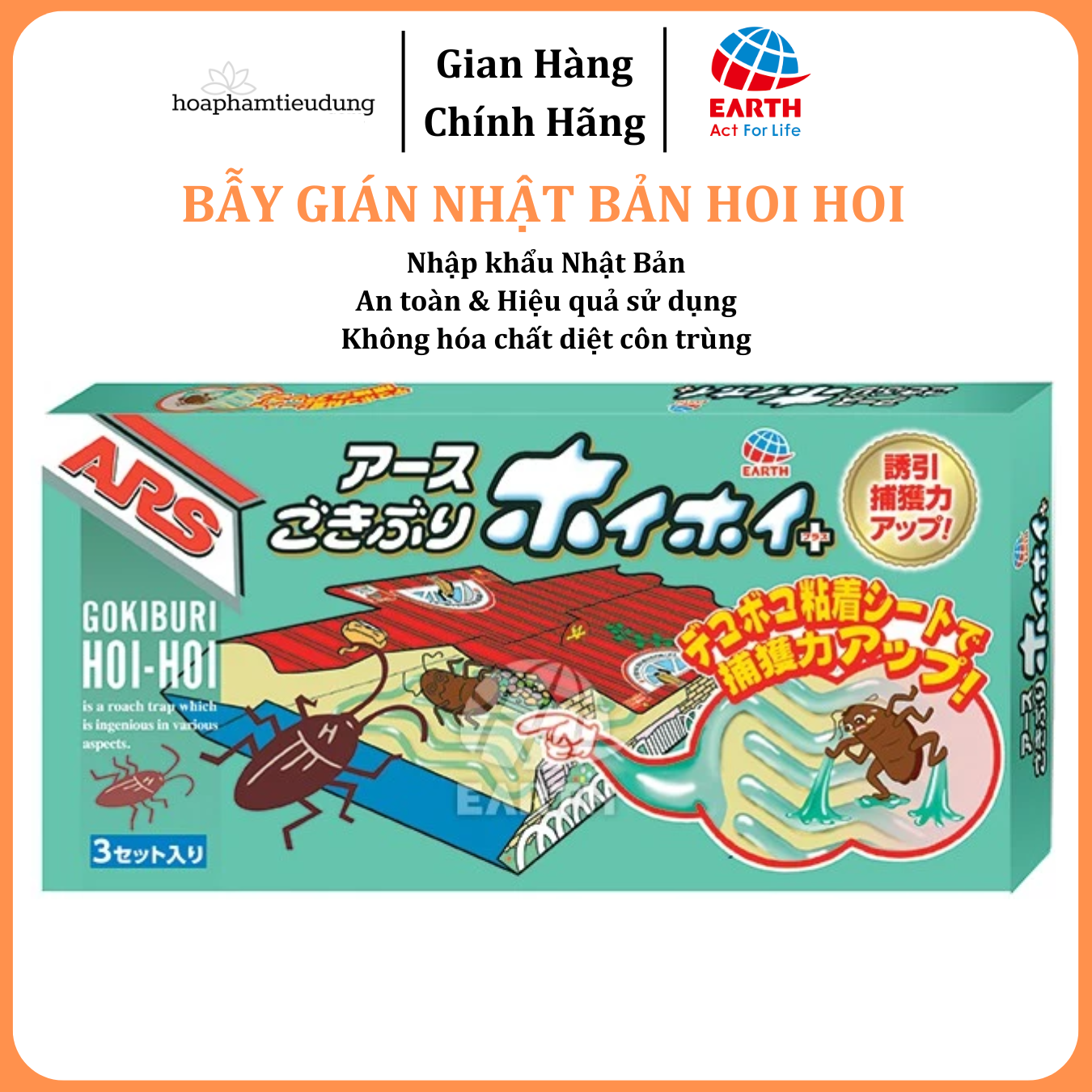 Bẫy gián Nhật bản Hoi Hoi - diệt gián an toàn, hiệu quả từ Nhật Bản