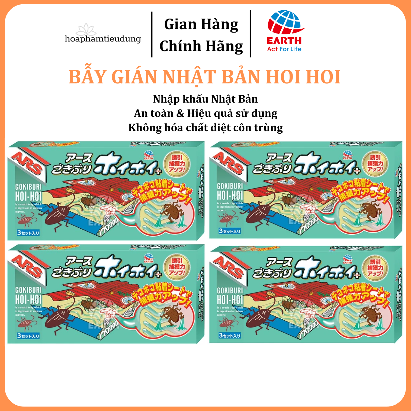 Bẫy gián Nhật bản Hoi Hoi - diệt gián an toàn, hiệu quả từ Nhật Bản