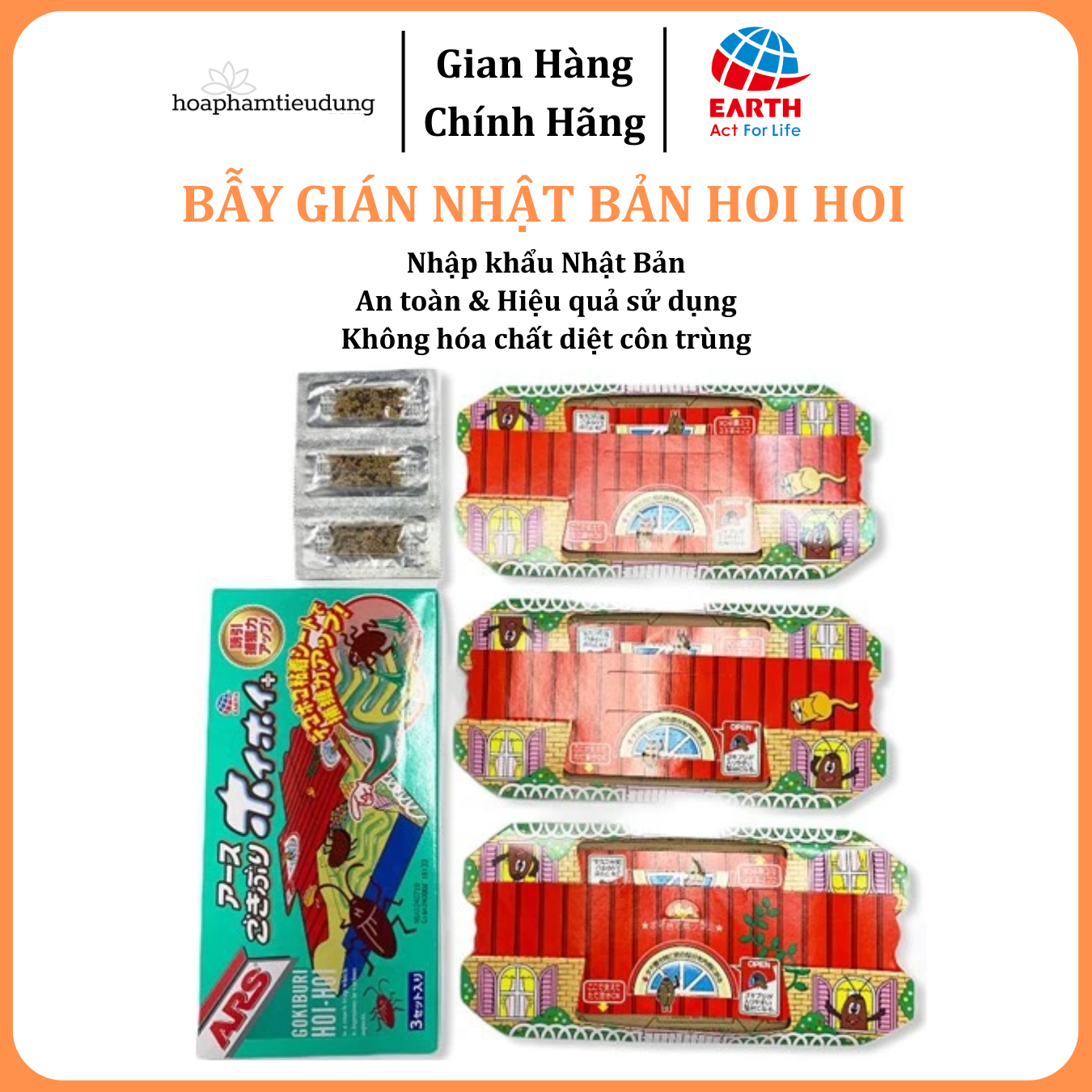 Bẫy gián Nhật bản Hoi Hoi - diệt gián an toàn, hiệu quả từ Nhật Bản