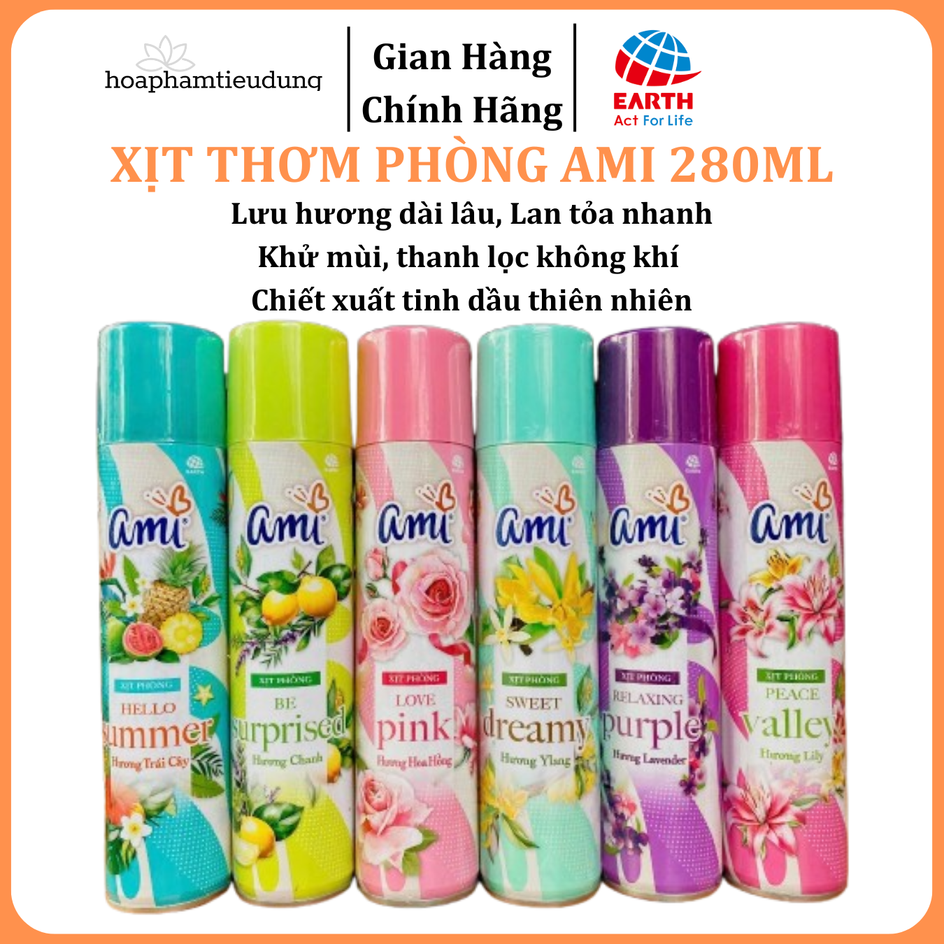Xịt thơm phòng Ami 280g