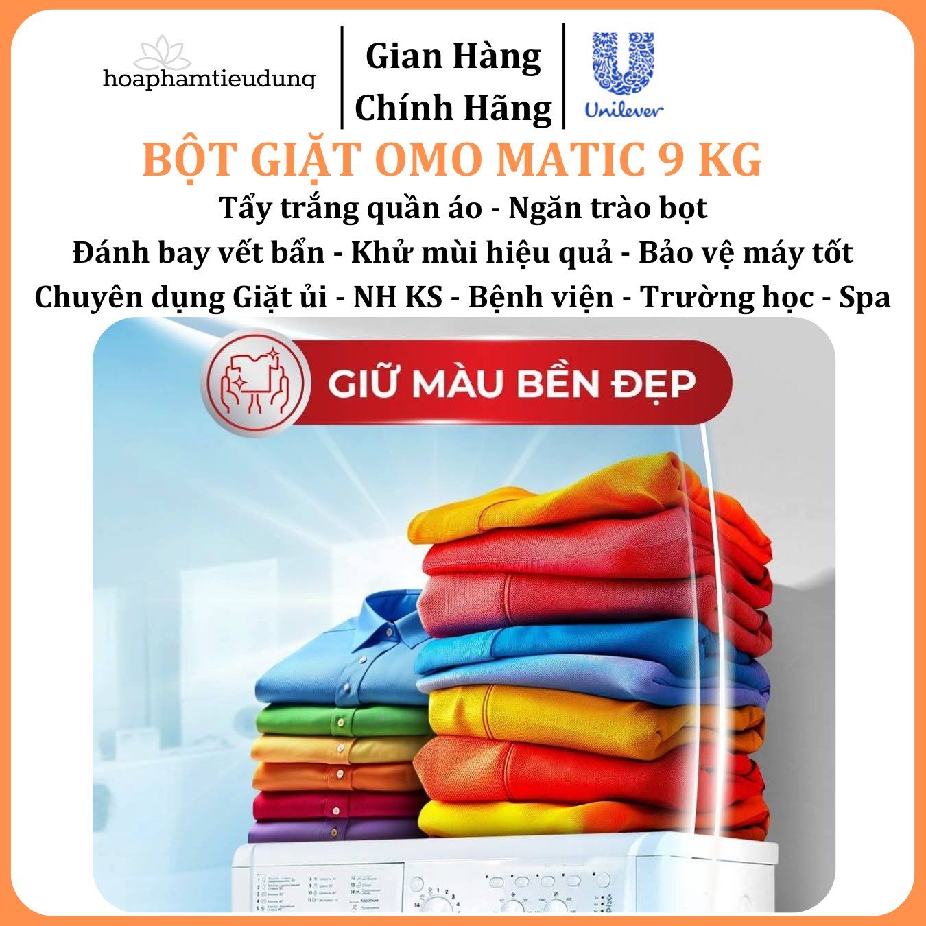 Bột giặt Omo Matic 9 Kg chuyên dụng Giặt ủi/ Nhà hàng/ Khách sạn/ Bệnh viện