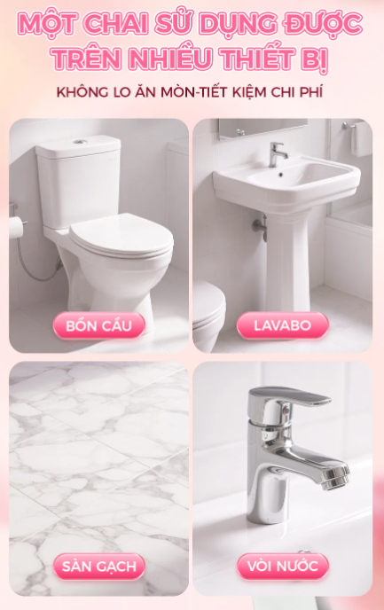 Nước tẩy toilet Floracia khử mùi hiệu quả - làm sạch sáng bóng, an toàn cho da tay 500g