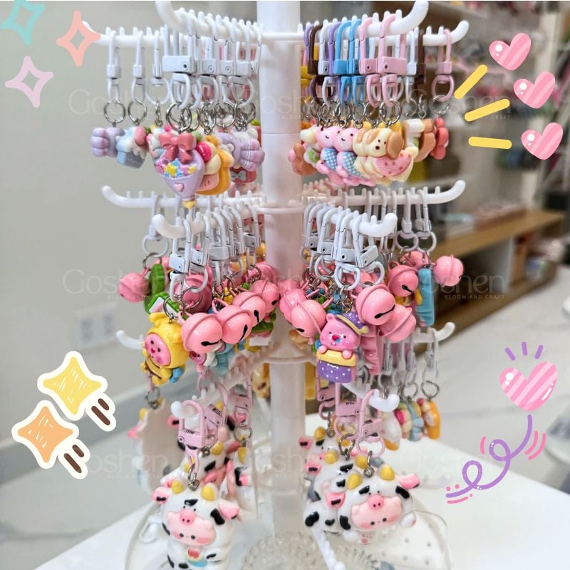 Móc Khóa Charm Nhiều Mẫu Dễ Thương, Móc Chìa Khoá, Treo Balo, Túi Xách