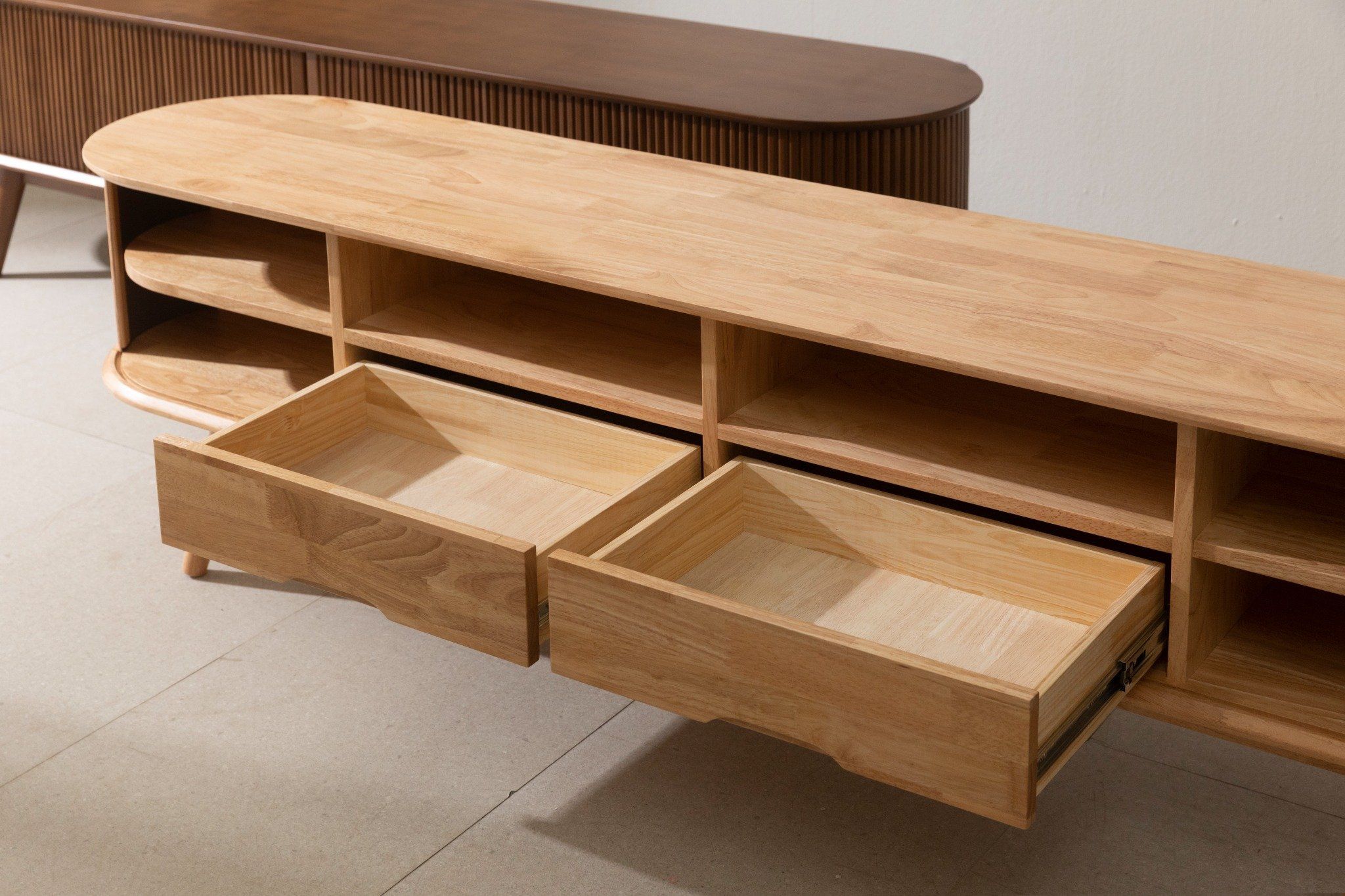 TỦ TV PHÒNG KHÁCH BẰNG GỖ NGUYÊN KHỐI CABER CABINET