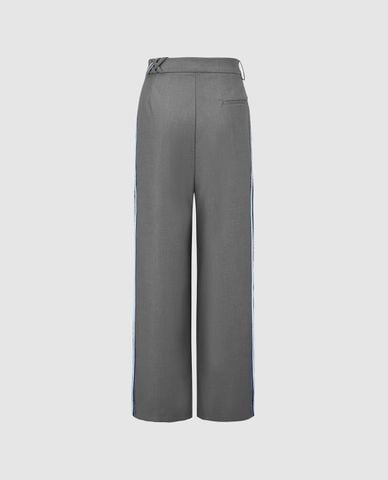 URBAN REVIVO - Quần nữ ống rộng phối viền