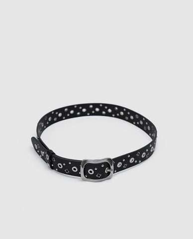 URBAN REVIVO - Thắt lưng nữ đục lỗ bản lớn