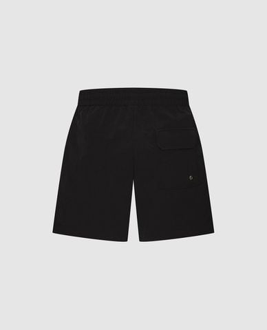 URBAN REVIVO - Quần short nam ống rộng lưng thun in chữ