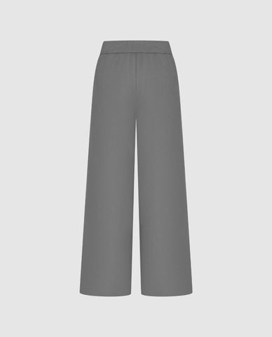 URBAN REVIVO - Quần nữ ống rộng lưng cao phối sọc