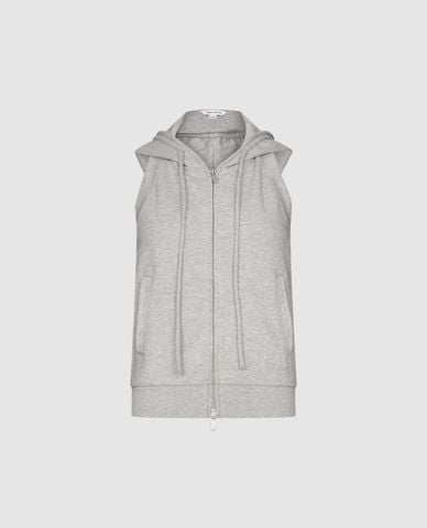 URBAN REVIVO - Áo khoác phối mũ nữ sát nách cá tính