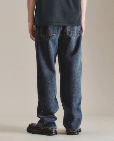 URBAN REVIVO - Quần jeans nam ống rộng wash bạc
