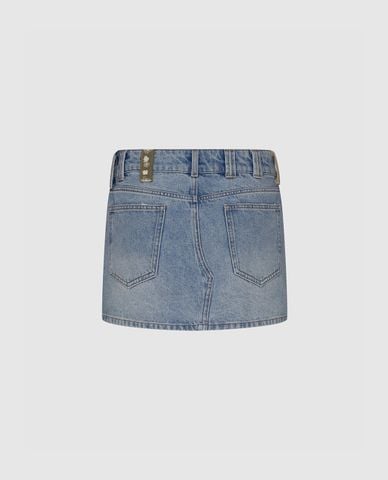 URBAN REVIVO - Chân váy denim mini wash bạc