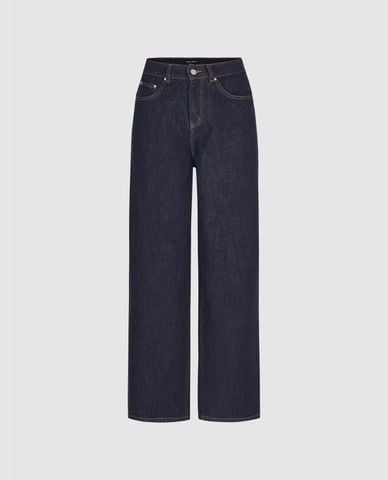 Urban Revivo - Quần jeans nữ ống đứng lưng cao