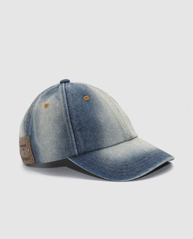 URBAN REVIVO - Nón bóng chày unisex denim wash bạc