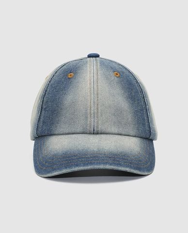 URBAN REVIVO - Nón bóng chày unisex denim wash bạc