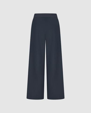 URBAN REVIVO - Quần nữ ống rộng lưng cao phối sọc