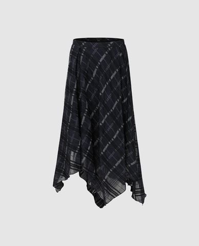 URBAN REVIVO - Chân váy phom suông midi bất đối xứng