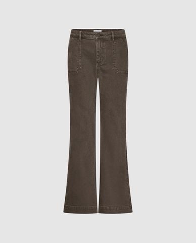 URBAN REVIVO - Quần jeans nữ ống loe cổ điển