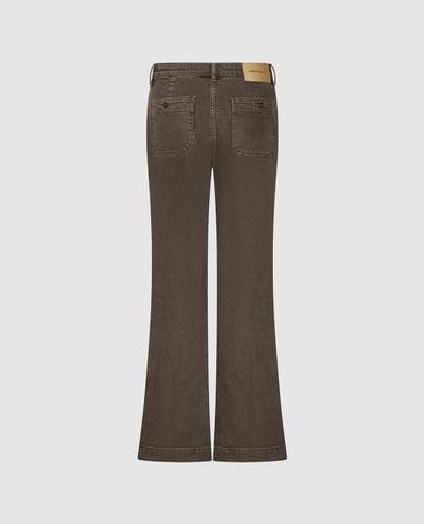 URBAN REVIVO - Quần jeans nữ ống loe cổ điển