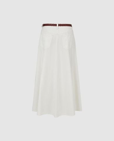 URBAN REVIVO - Chân váy denim midi kèm thắt lưng