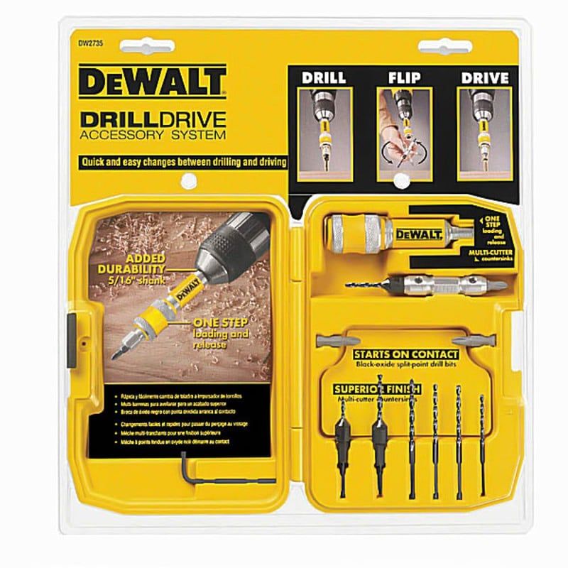 Bộ Mũi Khoan Và Đầu Hít Năm Châm 12 Món Dewalt DW2735P