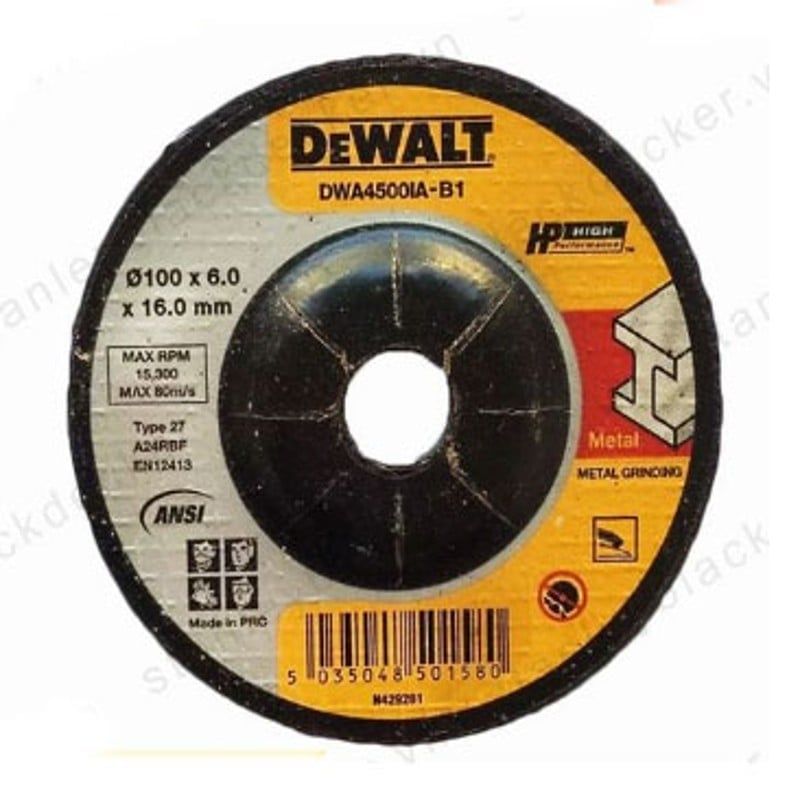 Đá Mài Kim Loại Dewalt DWA4500IA-B1 100x6x16mm