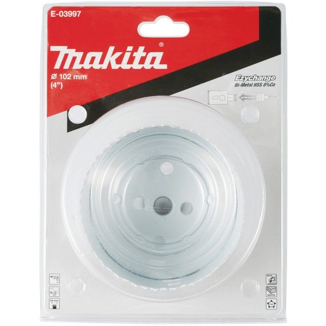 Mũi Khoét Makita E-03997 HSS 8%Co 102x44mm | Khoan Kim Loại Chính Xác | Chính Hãng Makita