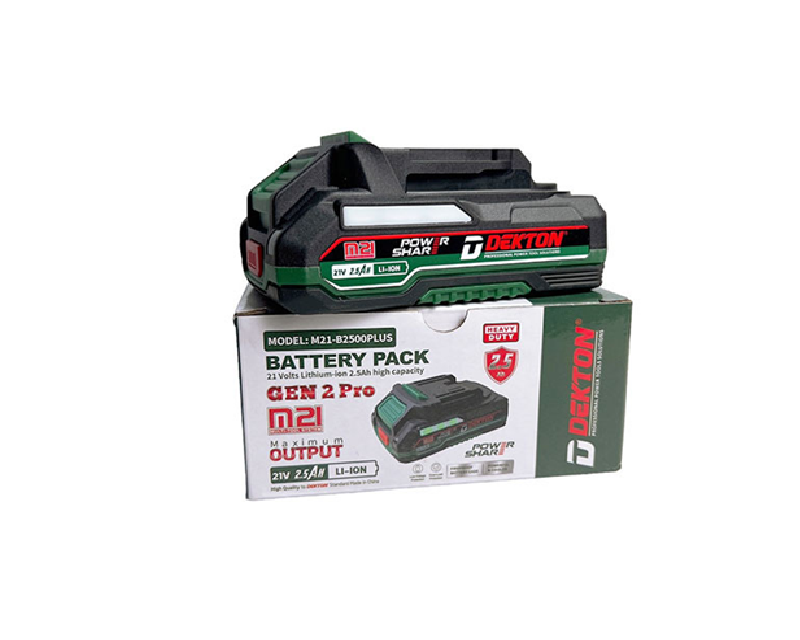 Pin sạc 21V 2.5Ah Dekton M21-B2500TP
