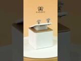 Khuyên Tai Karaff Crystal Elegance - Trang Sức Bạc 925 Mạ Vàng Trắng