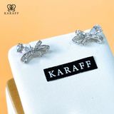Khuyên Tai Karaff Nira Luv - Trang Sức Bạc 925 Mạ Vàng Trắng