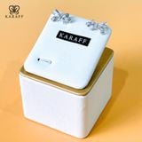 Khuyên Tai Karaff Nira Luv - Trang Sức Bạc 925 Mạ Vàng Trắng