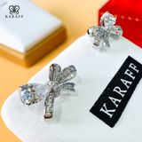 Khuyên Tai Karaff Nira Luv - Trang Sức Bạc 925 Mạ Vàng Trắng