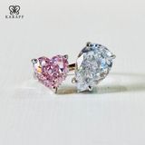 Nhẫn Karaff Duet Bloom - Trang Sức Bạc 925 Mạ Vàng Trắng