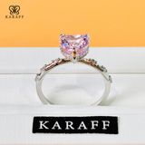 Nhẫn Karaff Blush Charm - Trang Sức Bạc 925 Mạ Vàng Trắng
