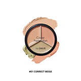 Che Khuyết Điểm The Saem Cover Perfection Triple Pot Concealer 4.5g #01 Correct Beige