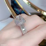 Nhẫn Nữ ổ Halo Vuông