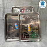 Khay inox chữ nhật nông sâu 30 x 40 cm, 35 x 50 cm